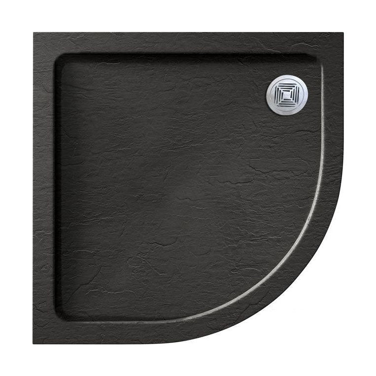[BETAQS9090QBLK] Black Quadrant Resin Shower Tray - Choice of Size - Cutout