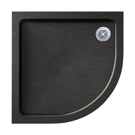 [BETAQS9090QBLK] Black Quadrant Resin Shower Tray - Choice of Size - Cutout