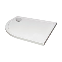 [BETASP1280QL] Bathroom Offset Quadrant Shower Tray, Anti-Slip - Choice of Size and Orientation - Cutout