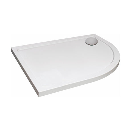 [BETASP1280QR] Bathroom Offset Quadrant Shower Tray, Anti-Slip - Choice of Size and Orientation - Cutout