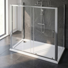 [BETASP1590] White Rectangular Stone Slip Resistant Shower Tray - Available in Multiple Sizes - Lifestyle 2
