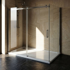 [BETASP1676] White Rectangular Stone Slip Resistant Shower Tray - Available in Multiple Sizes - Lifestyle 2