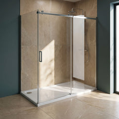 [BETASP1780] White Rectangular Stone Slip Resistant Shower Tray - Available in Multiple Sizes - Lifestyle 1