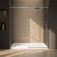 [BETASP1780] White Rectangular Stone Slip Resistant Shower Tray - Available in Multiple Sizes - Silo