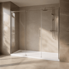 [BETASP1880] White Rectangular Stone Slip Resistant Shower Tray - Available in Multiple Sizes - Lifestyle 3