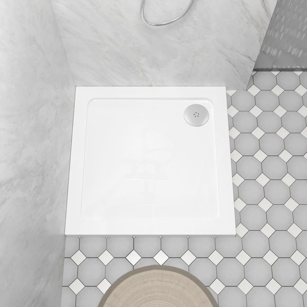 [BETR002] Balterley Shower Tray Modern Square, 40mm Profile - Choice of Size and Colour - Lifestyle 2