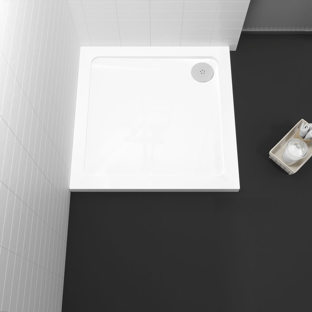 [BETR003] Balterley Shower Tray Modern Square, 40mm Profile - Choice of Size and Colour - Lifestyle 2