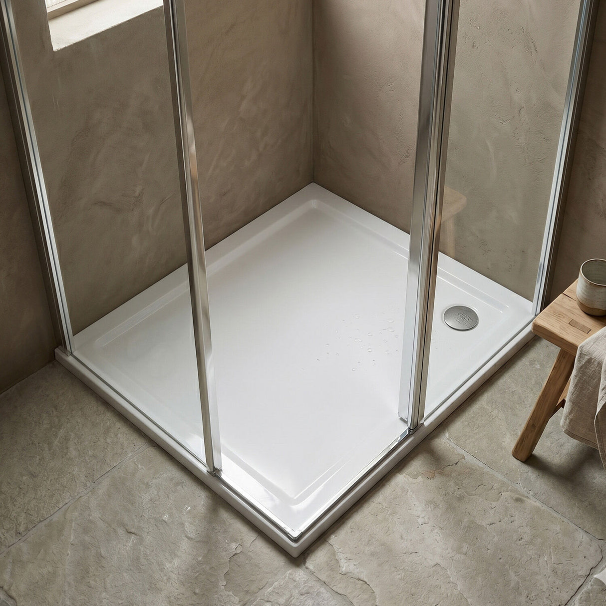 [BETR008] Balterley Shower Tray Modern Rectangular 40mm Profile Slimline, White or Grey - Multiple Sizes Available - Silo