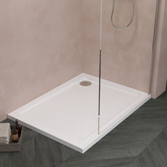 [BETR009] Balterley Shower Tray Modern Rectangular 40mm Profile Slimline, White or Grey - Multiple Sizes Available - Lifestyle 1