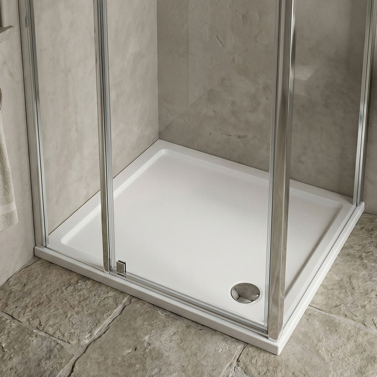 [BETR009] Balterley Shower Tray Modern Rectangular 40mm Profile Slimline, White or Grey - Multiple Sizes Available - Silo