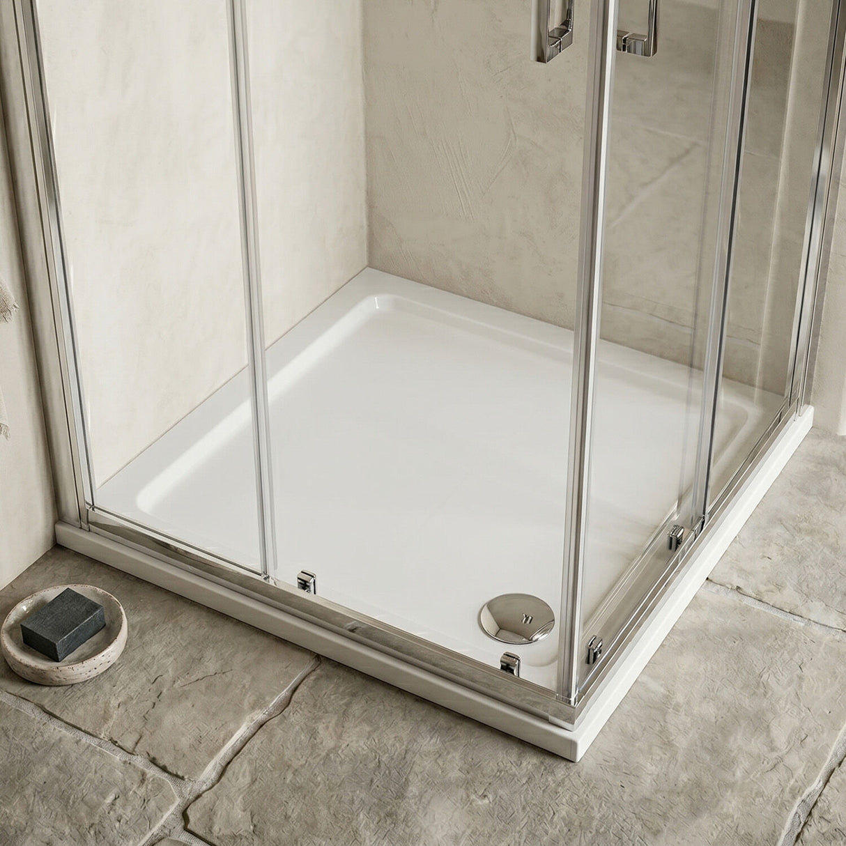 [BETR010] Balterley Shower Tray Modern Square, 40mm Profile - Choice of Size and Colour - Silo