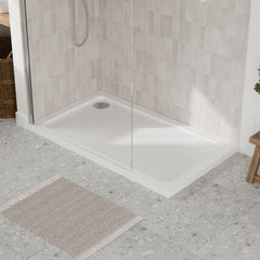 [BETR011] Balterley Shower Tray Modern Rectangular 40mm Profile Slimline, White or Grey - Multiple Sizes Available - Lifestyle 2
