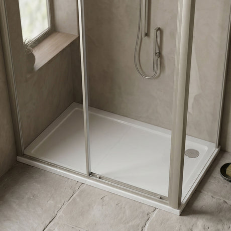 [BETR011] Balterley Shower Tray Modern Rectangular 40mm Profile Slimline, White or Grey - Multiple Sizes Available - Silo