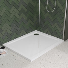 [BETR013] Balterley Shower Tray Modern Rectangular 40mm Profile Slimline, White or Grey - Multiple Sizes Available - Lifestyle 1