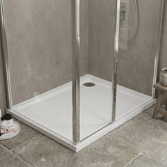 [BETR013] Balterley Shower Tray Modern Rectangular 40mm Profile Slimline, White or Grey - Multiple Sizes Available - Silo