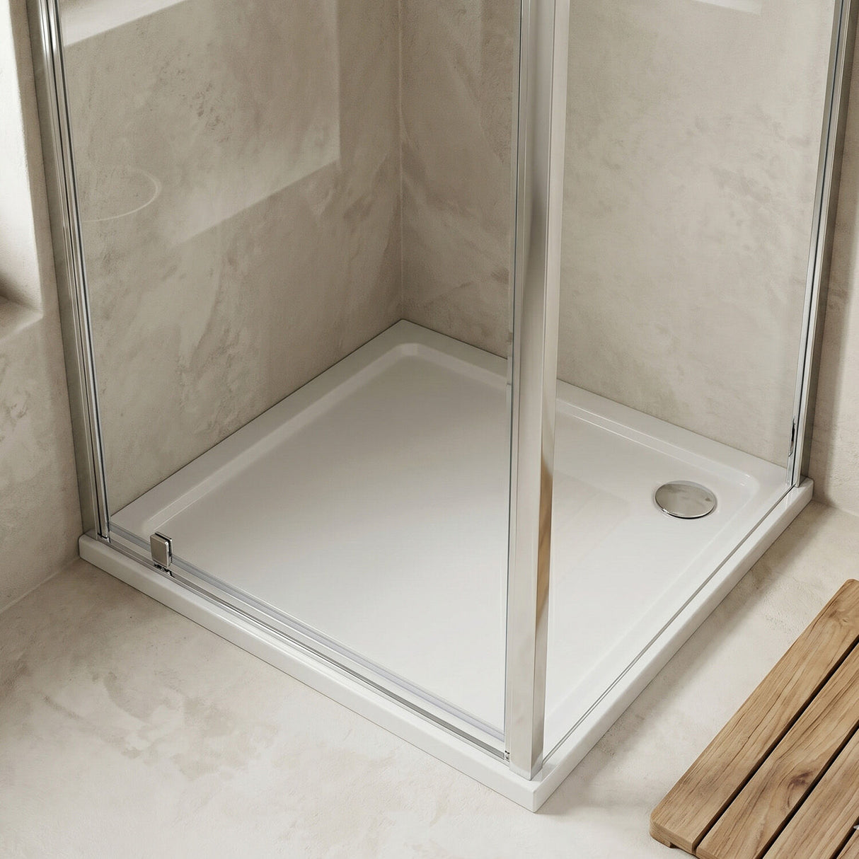 [BETR015] Balterley Shower Tray Modern Square, 40mm Profile - Choice of Size and Colour - Silo