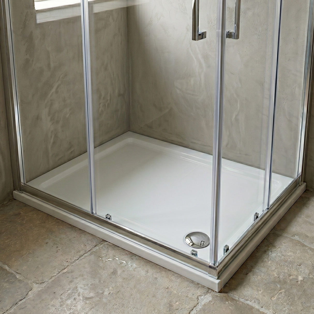 [BETR017] Balterley Shower Tray Modern Rectangular 40mm Profile Slimline, White or Grey - Multiple Sizes Available - Silo