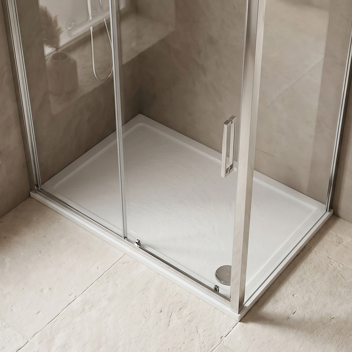 [BETR021] Balterley Shower Tray Modern Rectangular 40mm Profile Slimline, White or Grey - Multiple Sizes Available - Silo