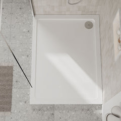 [BETR024] Balterley Shower Tray Modern Rectangular 40mm Profile Slimline, White or Grey - Multiple Sizes Available - Lifestyle 1