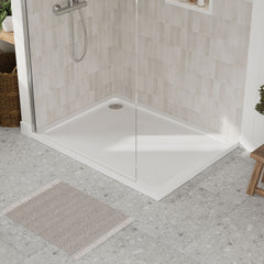 [BETR024] Balterley Shower Tray Modern Rectangular 40mm Profile Slimline, White or Grey - Multiple Sizes Available - Lifestyle 2