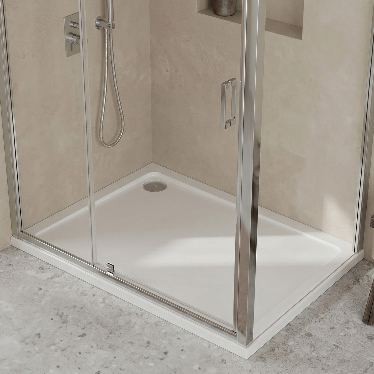 [BETR024] Balterley Shower Tray Modern Rectangular 40mm Profile Slimline, White or Grey - Multiple Sizes Available - Silo