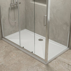 [BETR025] Balterley Shower Tray Modern Rectangular 40mm Profile Slimline, White or Grey - Multiple Sizes Available - Silo