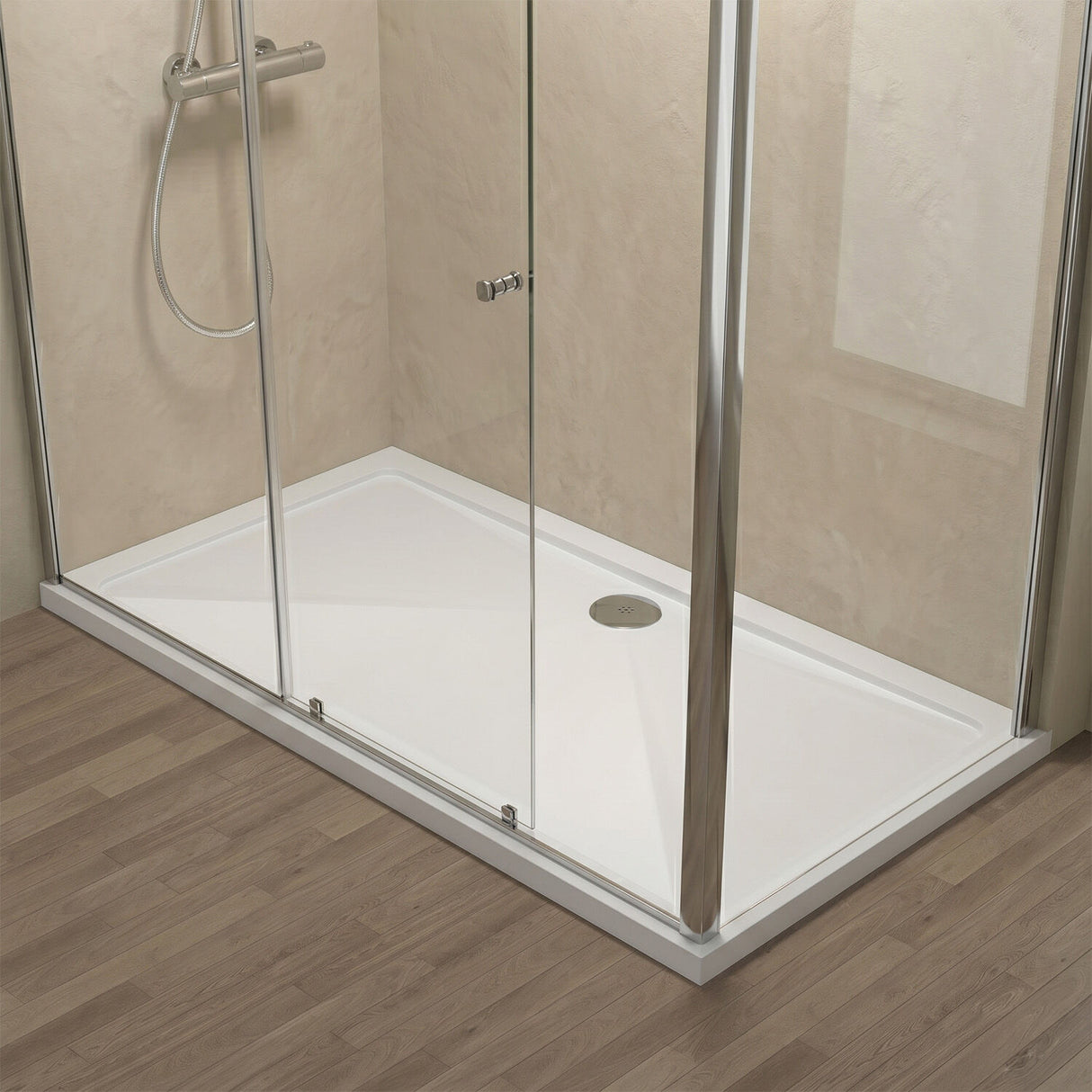[BETR028] Balterley Shower Tray Modern Rectangular 40mm Profile Slimline, White or Grey - Multiple Sizes Available - Silo