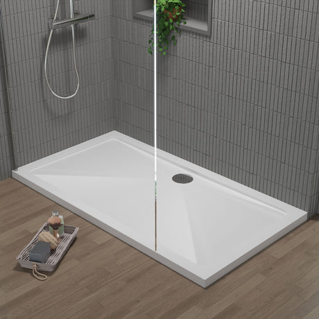 [BETR041] 1500mm x 700mm Premium Rectangular Shower Tray - White - Lifestyle 1