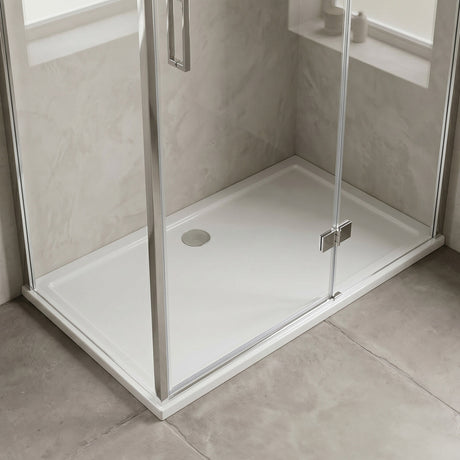 [BETR041] 1500mm x 700mm Premium Rectangular Shower Tray - White - Silo