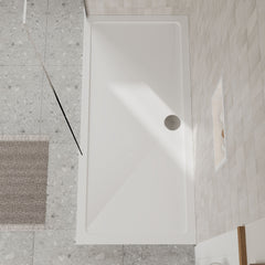 [BETR063] Balterley Shower Tray Modern Rectangular 40mm Profile Slimline, White or Grey - Multiple Sizes Available - Lifestyle 1