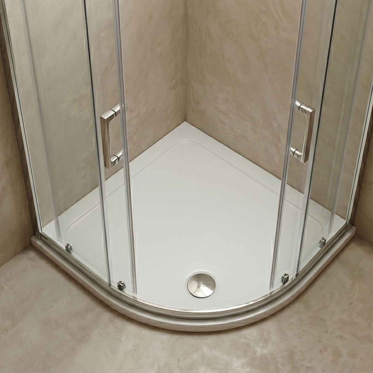 [BETR090] 914mm Premium Single Entry Shower Tray - White - Silo