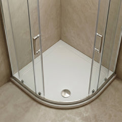 [BETR090] 914mm Premium Single Entry Shower Tray - White - Silo