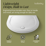 D Shape Shower Tray - 1050mm - Available in White and Slate Grey