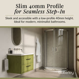 D Shape Shower Tray - 1050mm - Available in White and Slate Grey