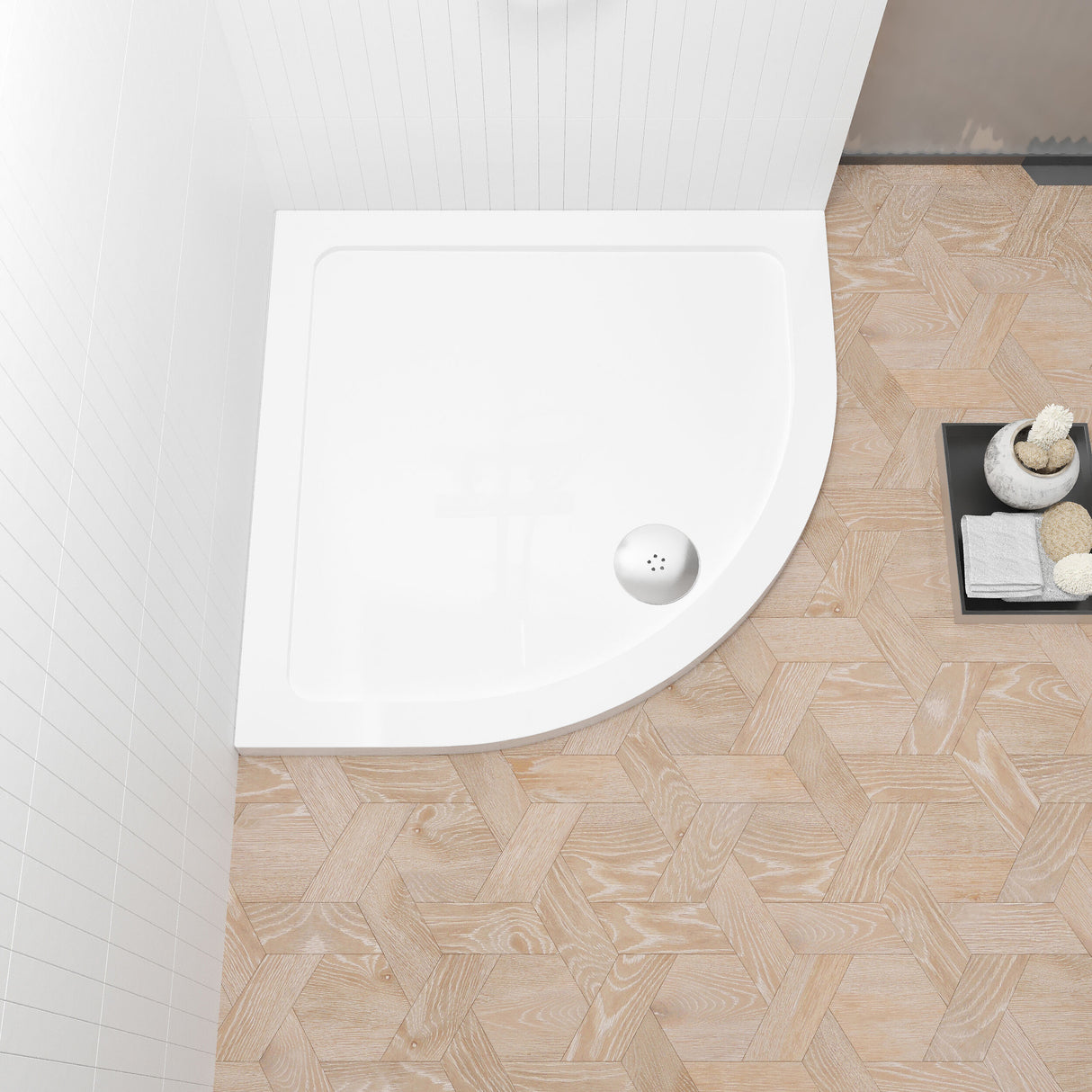 [BETR096] Balterley Shower Tray Quadrant, 40mm Profile Design - Choice of Size and Colour - Lifestyle 2