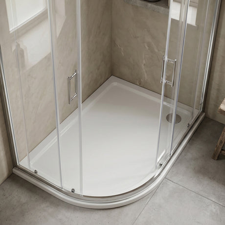 [BETR103] Balterley Shower Tray Modern Offset Quadrant Shower Tray, Left or Right Hand - Choice of Size and Finish - Silo