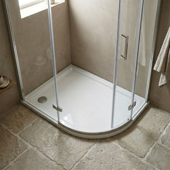 [BETR109] Balterley Shower Tray Modern Offset Quadrant Shower Tray, Left or Right Hand - Choice of Size and Finish - Silo