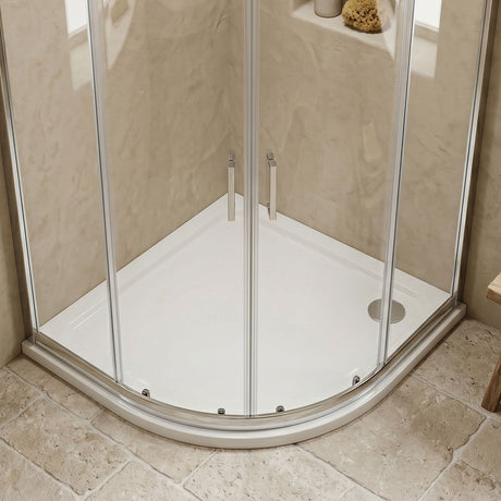 [BETR114] Balterley Shower Tray Modern Offset Quadrant Shower Tray, Left or Right Hand - Choice of Size and Finish - Silo