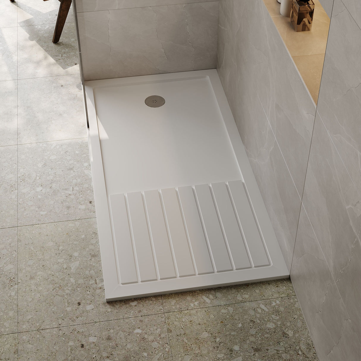 [BETR1680] Premium Walk-In Shower Tray - Choice of Size and Colour - Lifestyle 3