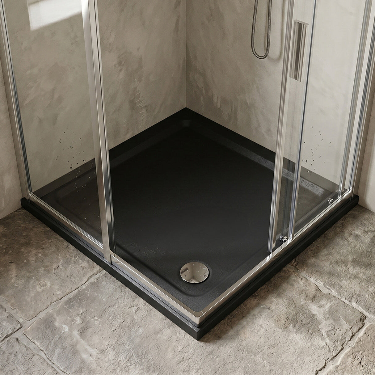[BETR71003] Balterley Shower Tray Modern Square, 40mm Profile - Choice of Size and Colour - Silo