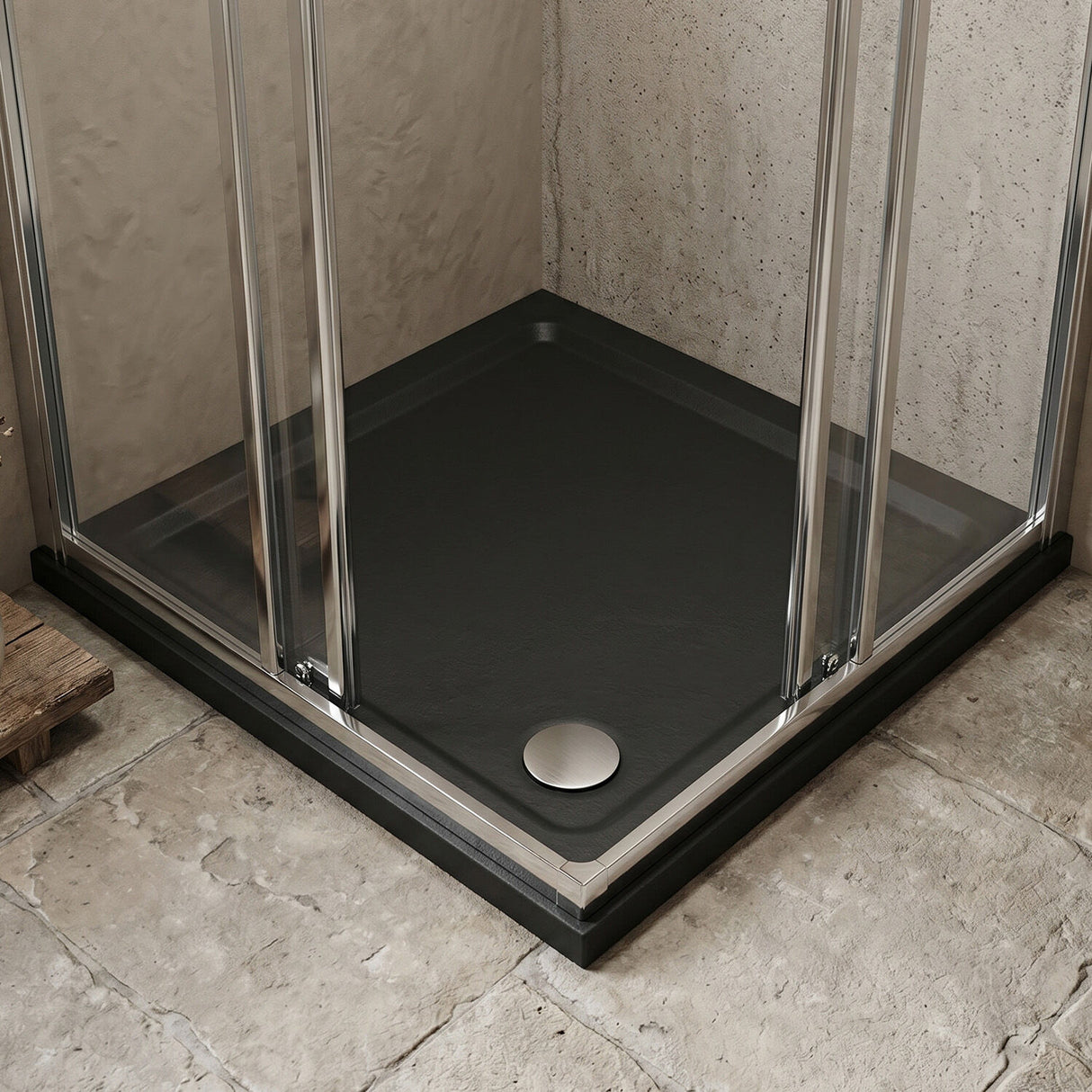 [BETR71006] Balterley Shower Tray Modern Square, 40mm Profile - Choice of Size and Colour - Silo