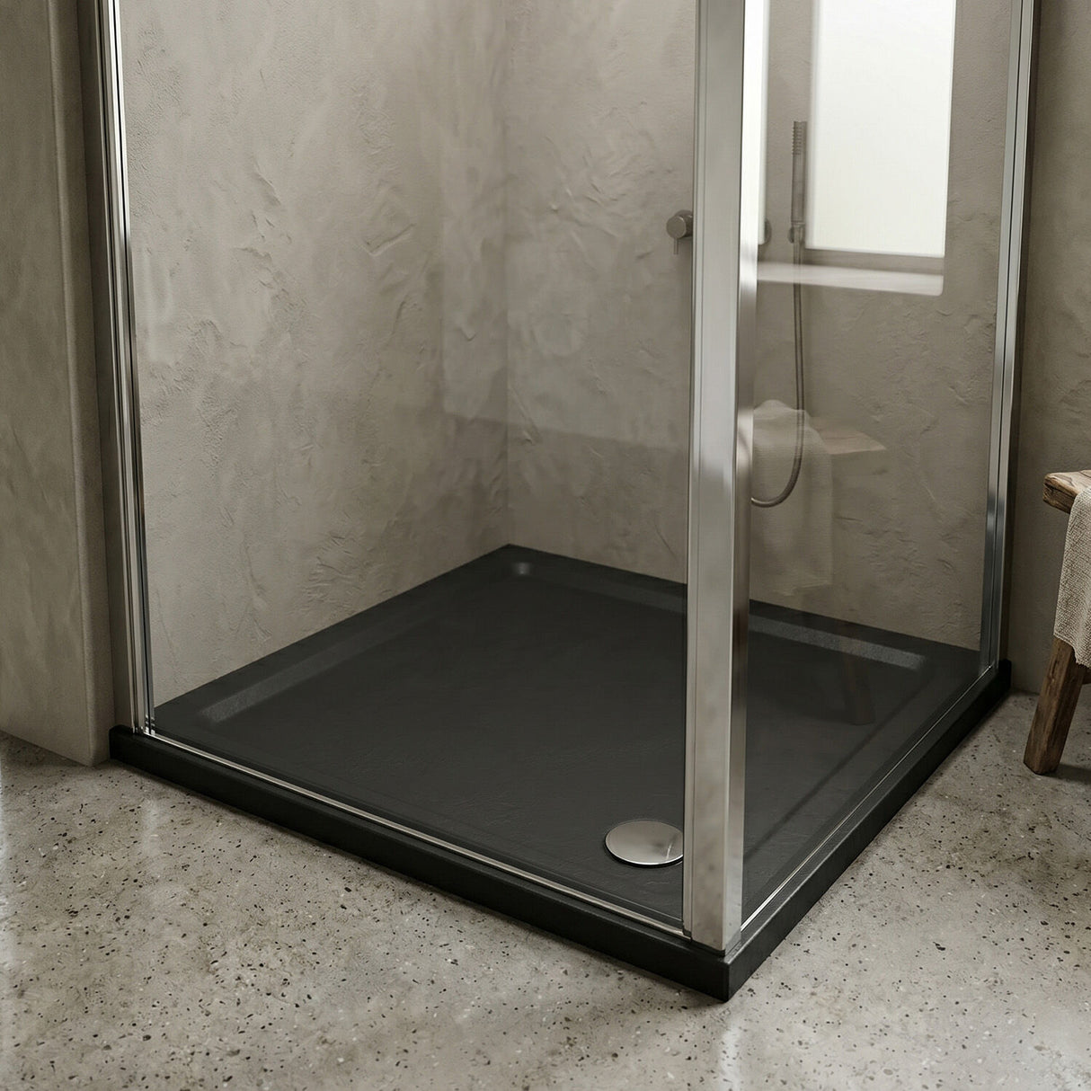 [BETR71010] Balterley Shower Tray Modern Square, 40mm Profile - Choice of Size and Colour - Silo