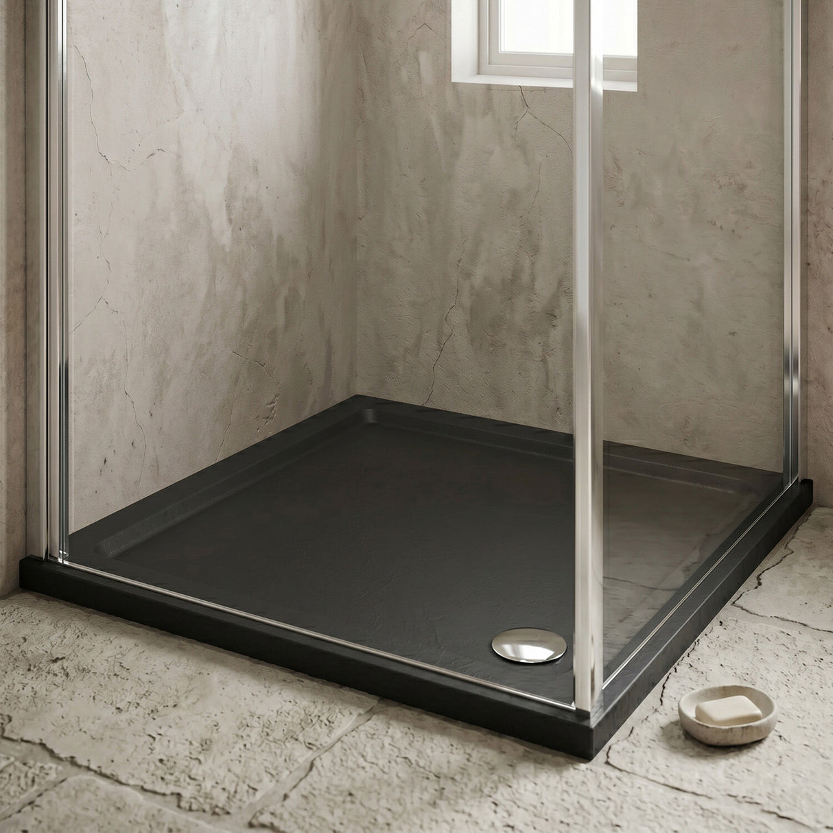 [BETR71015] Balterley Shower Tray Modern Square, 40mm Profile - Choice of Size and Colour - Silo