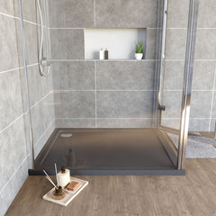 [BETR71019] Balterley Shower Tray Modern Rectangular 40mm Profile Slimline, White or Grey - Multiple Sizes Available - Lifestyle 1