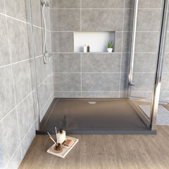 [BETR71025] Balterley Shower Tray Modern Rectangular 40mm Profile Slimline, White or Grey - Multiple Sizes Available - Lifestyle 1