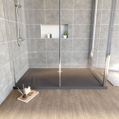 [BETR71044] Balterley Shower Tray Modern Rectangular 40mm Profile Slimline, White or Grey - Multiple Sizes Available - Lifestyle 1