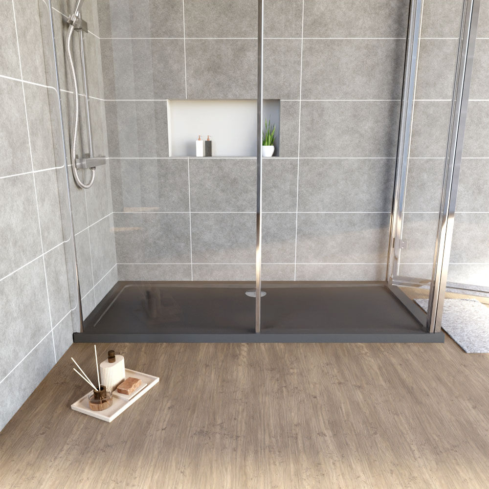 [BETR71051] Balterley Shower Tray Modern Rectangular 40mm Profile Slimline, White or Grey - Multiple Sizes Available - Lifestyle 1
