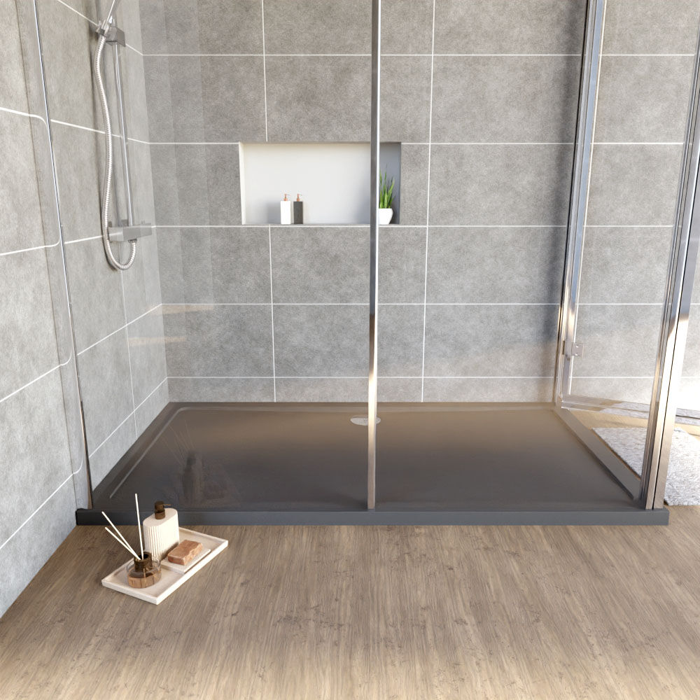 [BETR71054] Balterley Shower Tray Modern Rectangular 40mm Profile Slimline, White or Grey - Multiple Sizes Available - Lifestyle 1