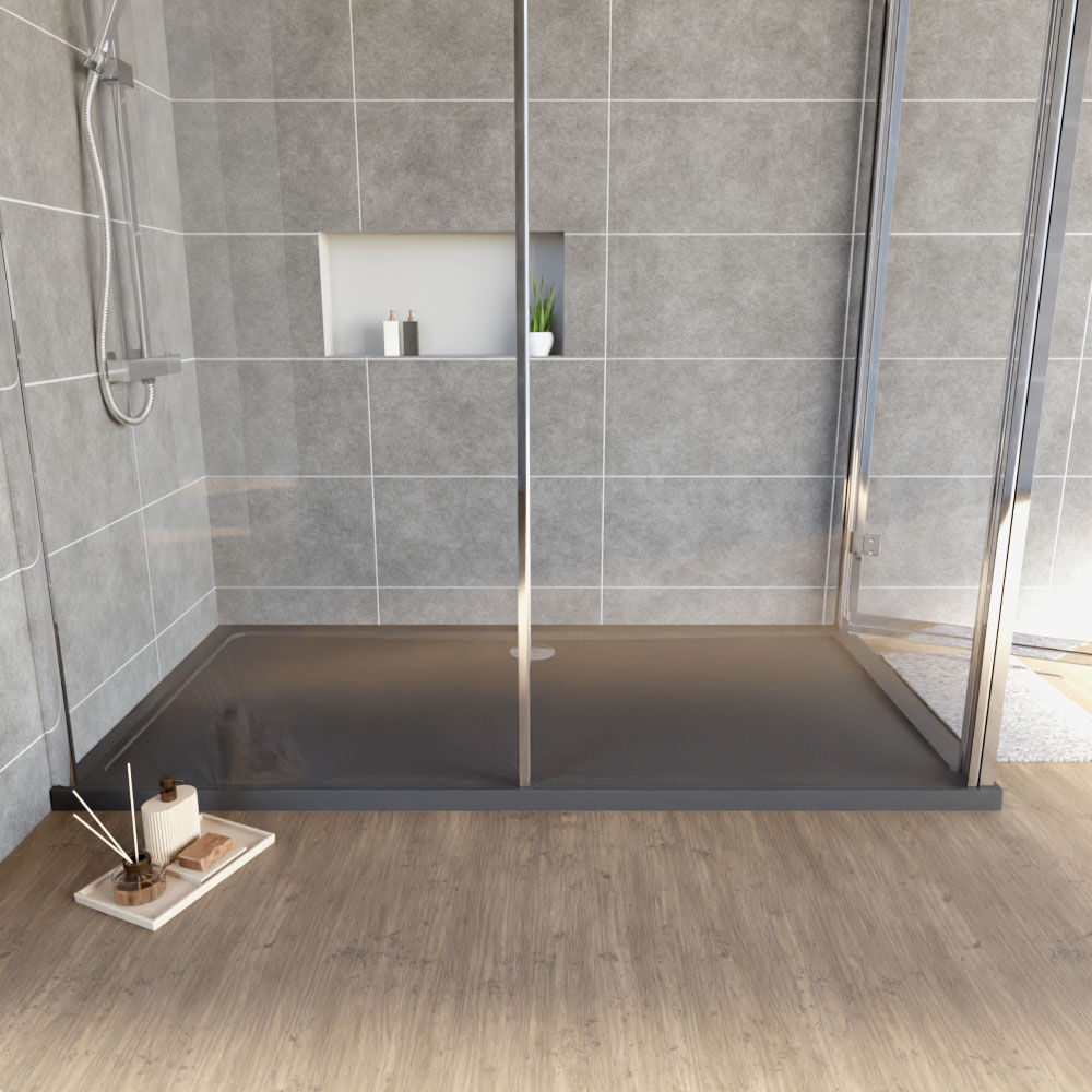 [BETR71064] Balterley Shower Tray Modern Rectangular 40mm Profile Slimline, White or Grey - Multiple Sizes Available - Lifestyle 1