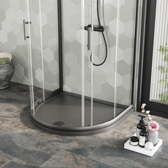 [BETR71095] Balterley Shower Tray D Shape, 1050mm - Available in White and Slate Grey - Lifestyle 2